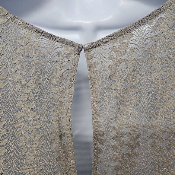 NWT Ever Pretty Dress Floral Lace Gray Satin Maxi Whimsigoth  12 - Picture 9 of 15